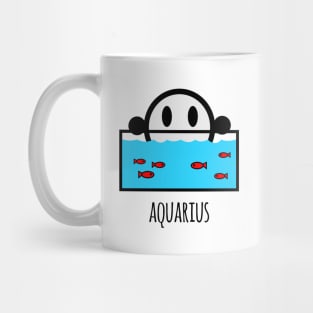 Horoscope - Cute zodiac – Aquarius (white) Mug